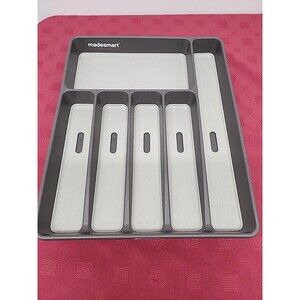 Madesmart Granite Flatware Caddy XL 6 Compartment 16 X 13